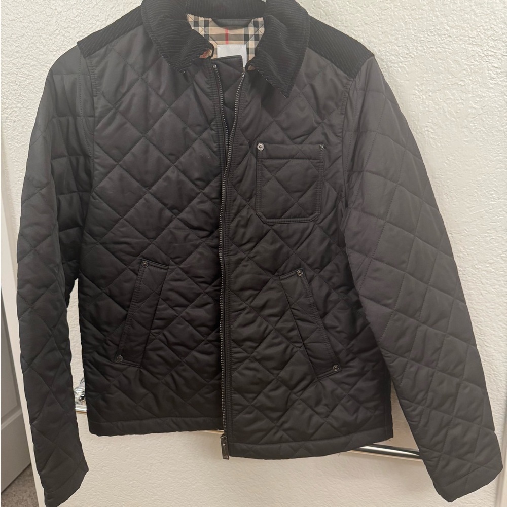 Burberry Black Quilted Bomber Jacket